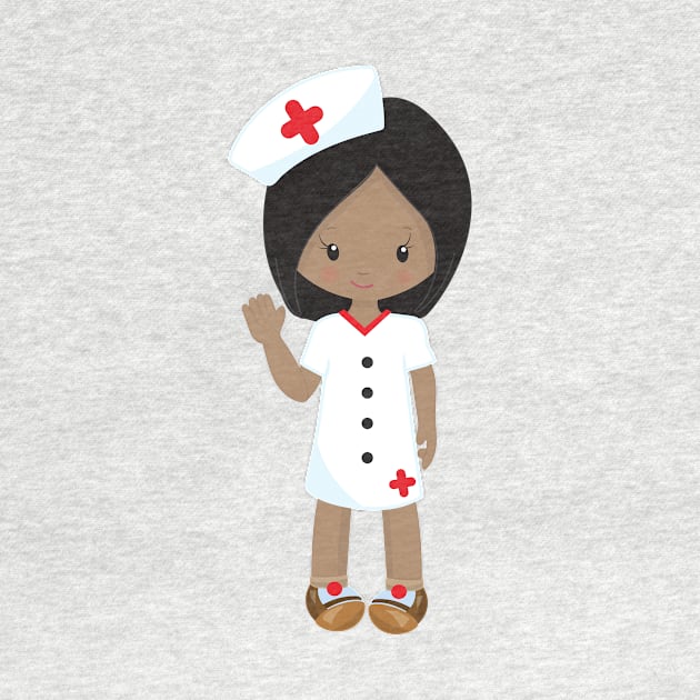African American Girl, Cute Girl, Nurse, Doctor by Jelena Dunčević